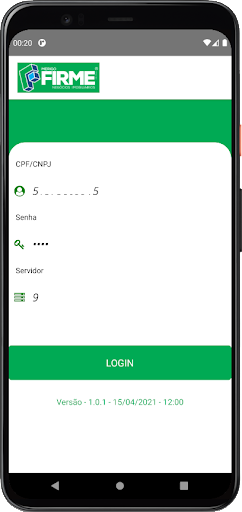 Android application Firme Área Cliente screenshort