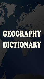 Geography terms dictionary