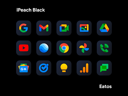 iPeach Black - Icon Pack Screenshot