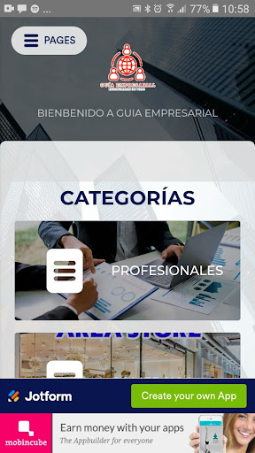 Android application Guia empresarial + screenshort