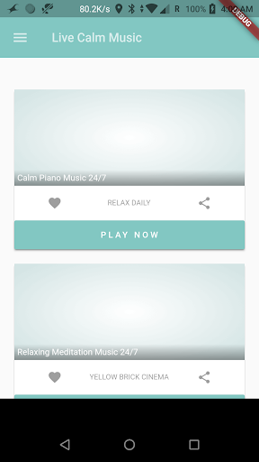 Live Calm Music Screen 2