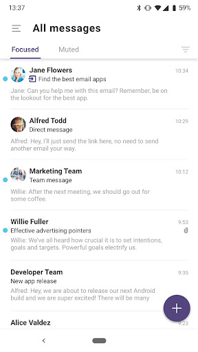 Android application Loop Email screenshort