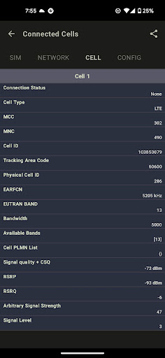 Device Info - HW, SW Screen 2