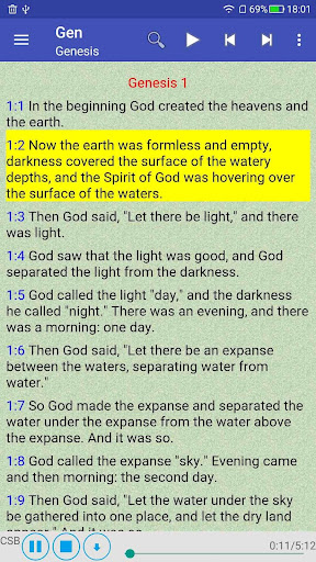 Android application CSB Audio Holy Bible screenshort