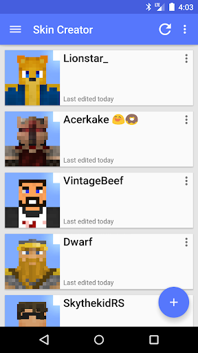 Android application Skin Creator for Minecraft screenshort