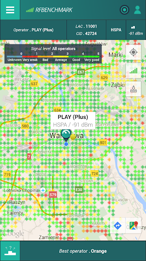 Android application RfBenchmark Engineering screenshort