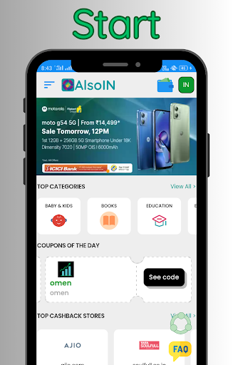 Android application AlsoIn - Offers & Coupons screenshort