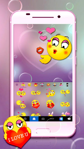 Romantic Bubble Heart Keyboard Screen 3