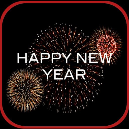 feliz año nuevo 2024 animado logo