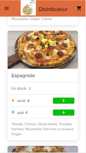 Android application Pizza Lé La screenshort