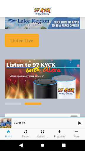 Android application 97 KYCK-FM screenshort