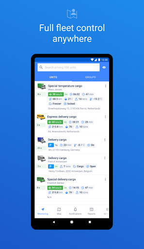 Screenshot of Wialon