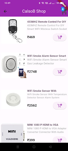 Android application CalsoB Shop screenshort