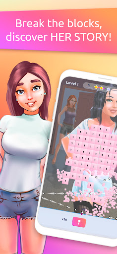 Android application Girl Crush: Bricks Breaker screenshort
