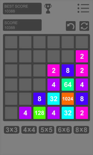 Android application 2048 screenshort
