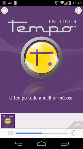 Android application Tempo FM 103,9 Fortaleza BR screenshort