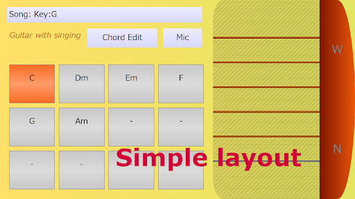 Android application Guitar with singing Lite screenshort