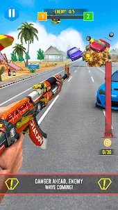 Highway Race Car Shooting Game