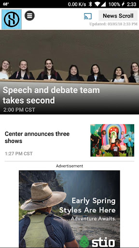 Android application The Hole news Scroll screenshort