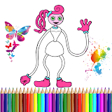 Mommy long legs coloring icon
