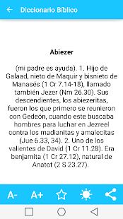 Spanish Bible Dictionary Screenshot