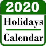 Holidays Calendar 2020