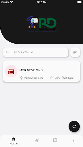 Android application RD Rastreamento Veicular screenshort