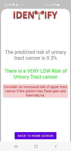 IDENTIFY risk calculator Screen 3