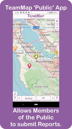 Android application TeamMap Public screenshort