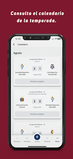 SD Eibar - Official App Screen 3