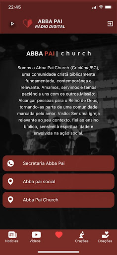 Android application Abba Pai Church screenshort