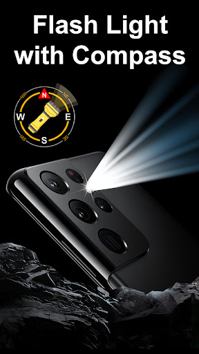 Android application Flash Light with Compass screenshort