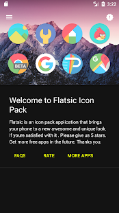 Flat Moon - Icon Pack Captura de pantalla