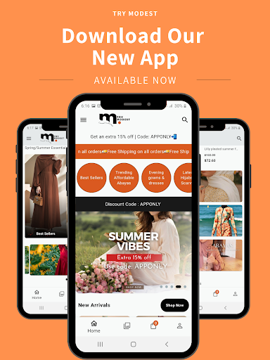 Android application Try Modest screenshort