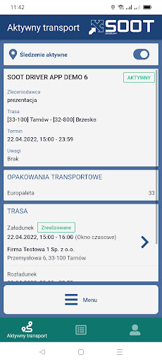 SOOT Driver App Screen 2