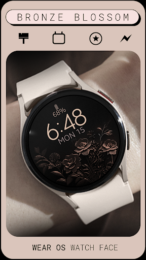 Bronze Blossom Watch Face Screen 2