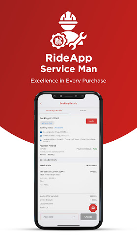RideApp Service Man Screen 3