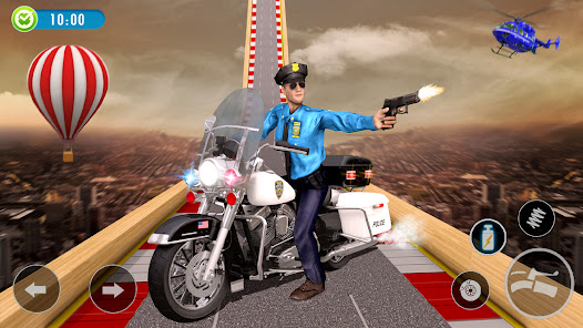 Police bike Stunt Bike Racing  screenshots 5