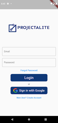 Android application Projectalite screenshort