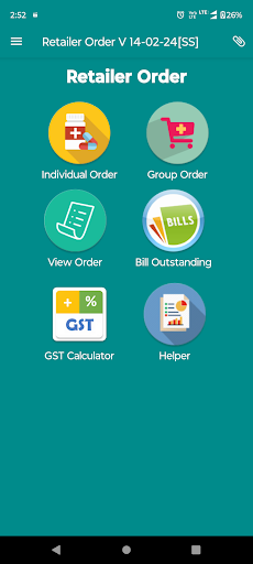 Android application Retailer Order screenshort