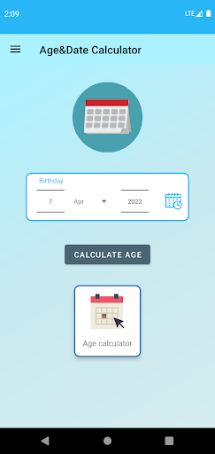 Android application Age & Date Calculator screenshort