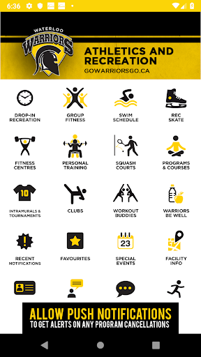 Android application WarriorRec screenshort