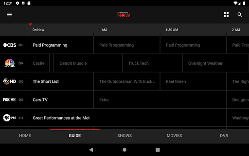 Screenshot of Cunningham TV Now