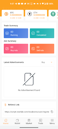 Android application Localexc - P2P crypto exchange screenshort
