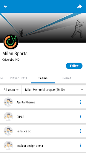 Milan Cricket Tournament Screen 2