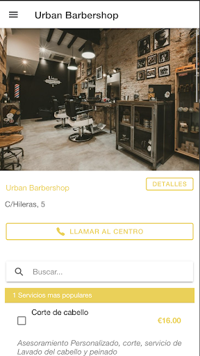 Android application Urban Barbershop screenshort
