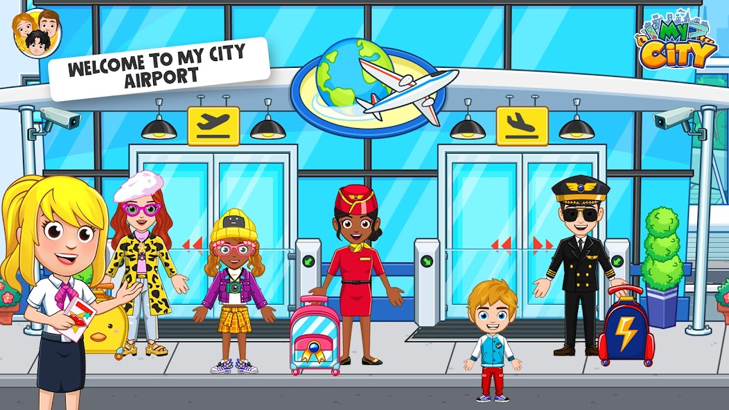 My City : المطار 4.0.2 APK + Mod (Unlimited money) إلى عن على ذكري المظهر