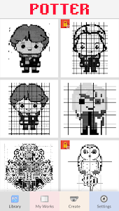 Potter Pixel Art Color