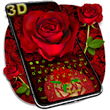 3D Red Rose Keyboard icon