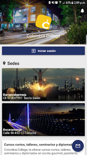 Android application Colombia College screenshort